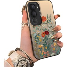 HONTINGA Vivo Y31 5g ile Uyumlu Kılıfı Silikon Kenar Sert Arka Düşüme Önleyici Basitlik Anti Düşme Kamera Korumali Çiçek Desen Telefon Kılıfı Kadın ve Erkek Için Uygundur K1-0722