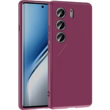 Darkom Tecno Camon 40 4g Uyumlu Düz Renkli Içi Kadife Darbe Emici Özelliğe Sahip Silikon Kılıf.
