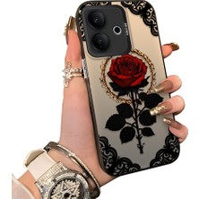 HONTINGA Vivo V60 Lite 5g ile Uyumlu Kılıfı Silikon Kenar Sert Arka Düşüme Önleyici Basitlik Anti Düşme Kamera Korumali Çiçek Desen Telefon Kılıfı Kadın ve Erkek Için Uygundur K1-0867
