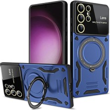 Darkom Samsung Galaxy S25 Ultra Uyumlu Yeni Nesil Standlı / Darbe Emici Özellikli Tank Kılıf