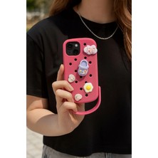 Darkom iPhone 13/14/15 Uyumlu Silikon Terlik Desenli Darbe Emici Özelliği Sahip Kılıf