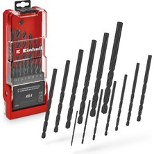 Orijinal Einhell 13 Parça Hss-R Metal Matkap Ucu Seti (Hss 4241 Çelik, Siyah Oksitli Yüzey, 135° Uç Açısı, Haddelenmiş Tip N Helis, Yuvarlak Sap, Saklama Kasetli) - 49423013