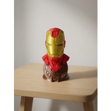 Riva Self Iron Man Büst Figür - 12 cm Çok Renkli 3D Baskı Marvel Demir Adam Biblo