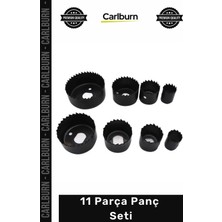 Carlburn #punchseti Ağaç Kesme Testere Matkap Ucu Alçıpan Tavan Mdf Plastik Delik Açma 11 Parça Panç Seti