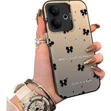 HONTINGA Vivo V60 Lite 5g ile Uyumlu Kılıfı Silikon Kenar Sert Arka Düşüme Önleyici Basitlik Anti Düşme Kamera Korumali Fiyonk Desen Telefon Kılıfı Kadın ve Erkek Için Uygundur K1-0871