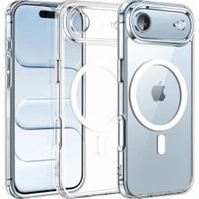 Darkom Iphone 17 Air Uyumlu Sararmaz Şeffaf Pc Magsafe Kablosuz Şarj Özelliği Aktif Kılıf