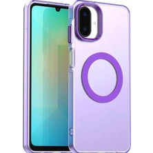 Darkom Samsung Galaxy A07 Uyumlu Düz Renkll Magsafe Kablosuz Şarj Özelliği Aktif Olarak Çalışan Kılıf