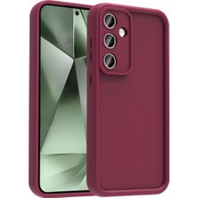 Darkom Samsung Galaxy S24FE Uyumlu Kılıf Yumuşak Silikon Dokulu Kamera Korumalı Darbe Emici Telefon Kılıfı