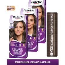 Palette Göz Alıcı Renkler Saç Boyası 6-12 Soğuk Koyu Kumral 50 ml x 3 Adet