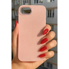 Darkom Iphone 16E Uyumlu Düz Parlak Renkli Simli Darbe Emici Özelliğe Sahip Telefon Kılıfı