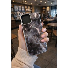 Darkom Iphone 14 Pro Max Uyumlu Düz Renkli Hologram Dalga Desenli Darbe Emici Özelliğe Sahip Silikon Kılıf
