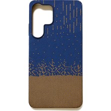 Darkom Samsung Galaxy S25 Ultra Uyumlu Ince Şık Renkli Desenli Darbe Emici Özelliğe Sahip Carbon Kılıf