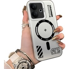 HONTINGA Vivo V60 Lite 5g ile Uyumlu Kılıfı Silikon Kenar Sert Arka Düşüme Önleyici Basitlik Anti Düşme Kamera Korumali Yaratıcı Desen Telefon Kılıfı Kadın ve Erkek Için Uygundur K1-0847