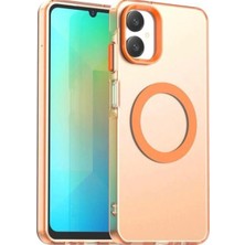 Darkom Samsung Galaxy A06 Uyumlu Düz Renkll Magsafe Kablosuz Şarj Özelliği Aktif Olarak Çalışan Kılıf