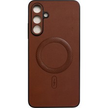 Darkom Samsung Galaxy A26 Uyumlu Magsafe Kablosuz Şarj Özellikli Deri Darbe Emici Özelliğe Sahip