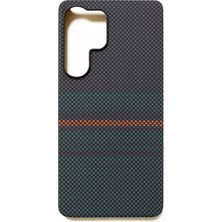 Darkom Samsung Galaxy S25 Ultra Uyumlu Ince Şık Renkli Desenli Darbe Emici Özelliğe Sahip Carbon Kılıf