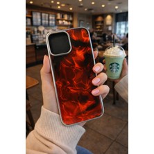 Darkom Iphone 14 Pro Max Uyumlu Düz Renkli Hologram Dalga Desenli Darbe Emici Özelliğe Sahip Silikon Kılıf