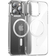 Darkom Iphone 14 Pro Max Uyumlu Sararmaz Şeffaf Pc Magsafe Kablosuz Şarj Özelliği Aktif Kılıf