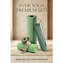 SUNYOGA Evde Yoga Premium Seti – Yoga Matı, Mat Çantası, Yoga Kemeri ve Foam Roller Içeren Başlangıç Yoga ve Pilates Seti