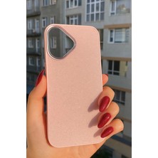 Darkom Iphone 16 Uyumlu Düz Parlak Renkli Simli Darbe Emici Özelliğe Sahip Telefon Kılıfı