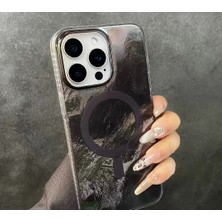Darkom Iphone 15 Pro Max Uyumlu Düz Renkli Hologram Desenli Darbe Emici Özelliğe Sahp Kılıf