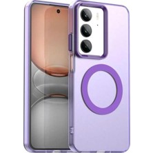 Darkom Realme C75 Uyumlu Düz Renkll Magsafe Kablosuz Şarj Özelliği Aktif Çalışan Darbe Emici Kılıf