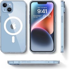 Darkom Iphone 13 Uyumlu Sararmaz Şeffaf Pc Magsafe Kablosuz Şarj Özelliği Aktif Kılıf