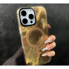 Darkom Iphone 16 Pro Max Uyumlu Düz Renkli Hologram Desenli Darbe Emici Özelliğe Sahp Kılıf