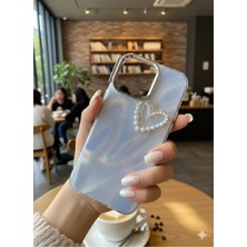 Darkom Ip 14 Pro Max Uyumlu /hologram Desenli/ Inci/kalpli /darbe Emici/koruyucu Özelliğe Sahip Kılıf.