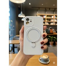 Darkom Iphone 12 Uyumlu Düz Renkli /standlı / Içi Kadife / Darbe Emici Özelliğe Sahip Kılıf