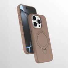 Darkom Iphone 14 Pro Max Uyumlu Düz Renkli /standlı / Içi Kadife / Darbe Emici Özelliğe Sahip Kılıf
