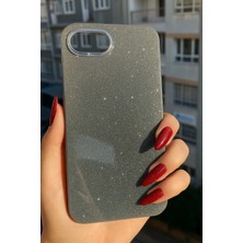 Darkom Iphone 16E Uyumlu Düz Parlak Renkli Simli Darbe Emici Özelliğe Sahip Telefon Kılıfı