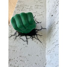 Riva Self Hulk Yumruğu Duvar Dekoru - 3D Baskı Marvel Temalı Kırık Duvar Efektli Biblo