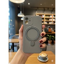 Darkom Iphone 12 Uyumlu Düz Renkli /standlı / Içi Kadife / Darbe Emici Özelliğe Sahip Kılıf