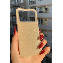 Darkom Poco X6 Pro Uyumlu Düz Parlak Renkli Simli Darbe Emici Özelliğe Sahip Telefon Kılıfı