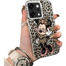HONTINGA Oppo Reno 14 Pro 5g ile Uyumlu Kılıfı Silikon Kenar Sert Arka Düşüme Önleyici Basitlik Anti Düşme Kamera Korumali Minnie Desen Telefon Kılıfı Kadın ve Erkek Için Uygundur K1-0697