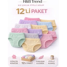 Tutku 12'li Ekonomik Paket Tutku Fitilli Elastan Kız Çocuk Külot