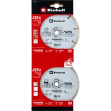 Einhell Classic Elmas Kesme Diski Seti, 2 Parça, Ø 125 x 1.2 mm -49797065