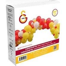 BALONEVİ Balonevi GS Taraftar Asorti Balon Dekorasyon Seti 70 Adet (12” + 5”)
