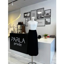 Sentez Yanları Püsküllü Kanvas Etek