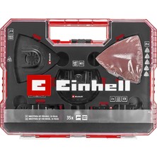 Orijinal Einhell Xl-Plus-Case 35 Parça Multi-Tool Seti – Ahşap Için (Cv Dalma Testereler, Hcs Yarım Daire Testere, Delta Taban Plakası, Zımpara Kağıtları, Dremel Adaptörü) - 49708136