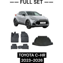 Zey Garage Tuning Toyota Chr 2023 - 2024 - 2025 - 2026 Araca Özel 4d Havuzlu Paspas ve Bagaj Havuzu Set