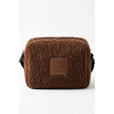 Vellamour Peluş Kahverengi Organizer Çanta – Günlük Kullanım Makyaj Çantası