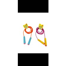 2'li Renkli Atlama Ipi Çocuklar Için Dayanıklı Plastik Tutma Saplı Zıp Zıp Ip Jump Rope