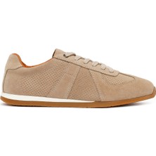 Derimod Erkek Bej Bağcıklı Süet Deri Sneaker 26SFD766610