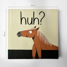 Henno At Temalı 20X20 cm Illustrasyon Kanvas Tablo – Dekoratif ve Hediye Tablo