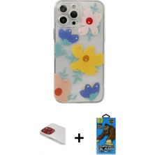 Pileli Store Pilelistore™ iPhone 13 Pro Max Kılıf Eksen Asil Prime - Siyah 18D Cam Ekran Koruyucu + Pers Alüminyum Kamera Lens - Kı