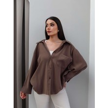 Esra Helvacı Düşük Omuz Oversize Gömlek