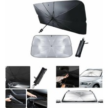 Safirs Araba Güneşlik Şemsiye Tip Ön Cam Güneş Önleyici Katlanabilir 140CM x 75CM