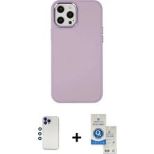 Pileli Store Pilelistore™ iPhone 12 Pro Max Kılıf Çekirdek Çizgi - Şeffaf Royal Nano Ekran Koruyucu + Shine Kamera Lens - Lt
